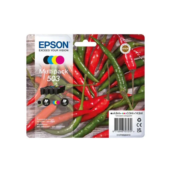 EPSON 1LB Multipack 4 cores 503 Ink - Cartuchos de Tinta Colorida para Impressoras Epson na BluePixel