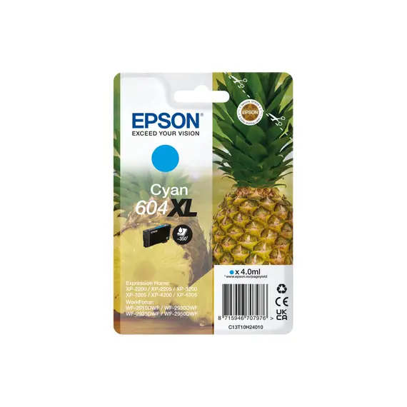 Cartucho EPSON 604XL Cyan Singlepack - Tinta de alta capacidade para impressoras EPSON | BluePixel.pt
