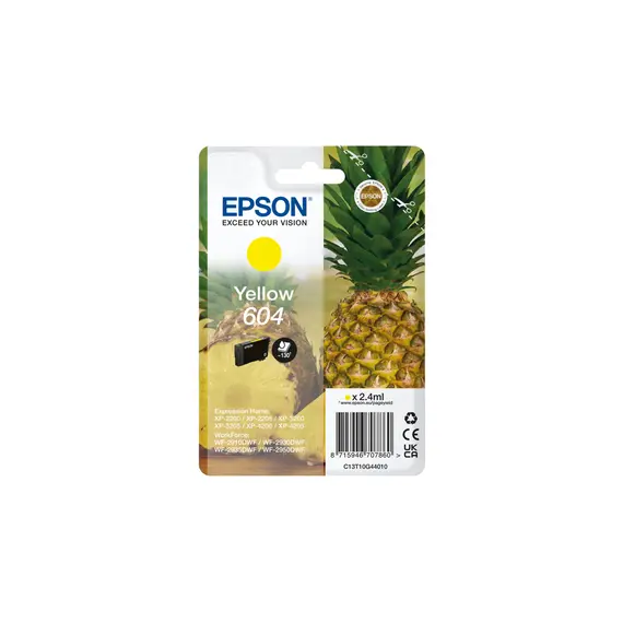 Cartucho EPSON 1LB Singlepack Yellow 604 - Tinta Amarela para Impressoras EPSON | bluepixel.pt