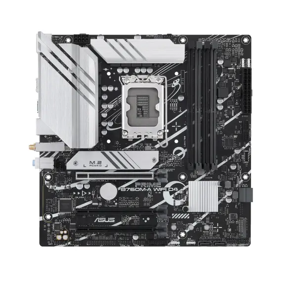 ASUS PRIME B760M-A WIFI D4 LGA 1700 - Placa-mãe microATX com Wi-Fi para PCs de alto desempenho