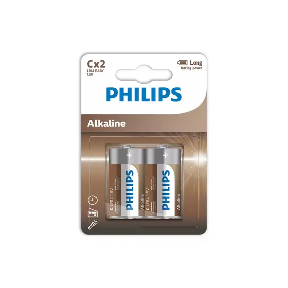 Pilhas LR14 / C Alcalinas Philips 1.5V 7800mAh - Compra Online na Bluepixel.pt