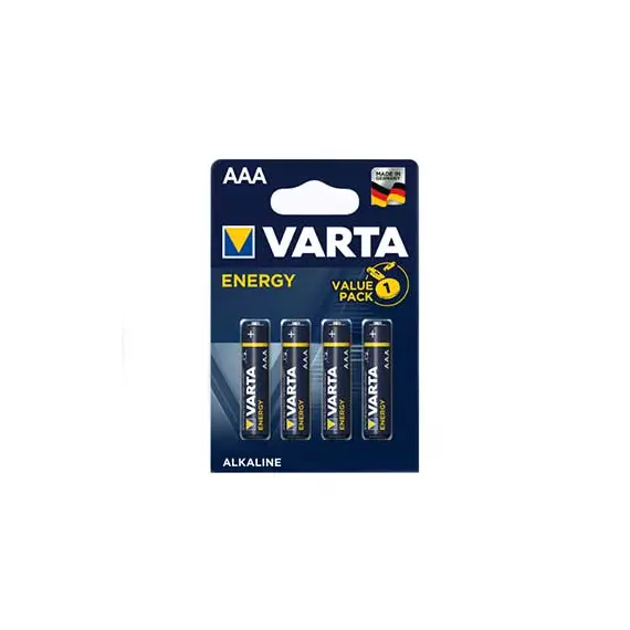 Pilhas AAA LR03 Alcalinas VARTA Energy 1.5V 1100mAh - Pack de 4 unidades