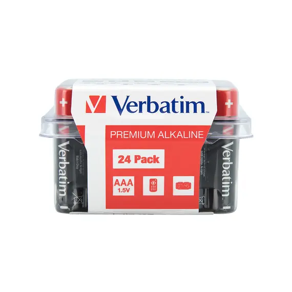 Pilhas AAA LR03 Alcalinas Verbatim 1.5V 1300mAh - Pack de 24 unidades | bluepixel.pt