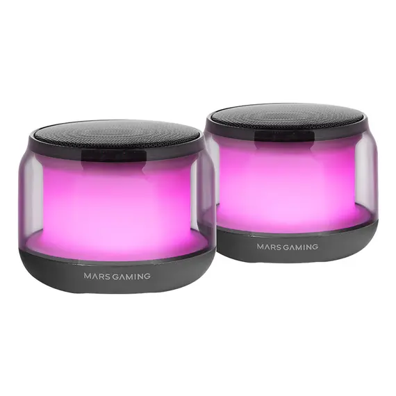 MARS GAMING MS-AURA BLUETOOTH 5.3 RGB 360 MINI SPEAKER 15W CONTROL BOX BLACK | Loja BluePixel