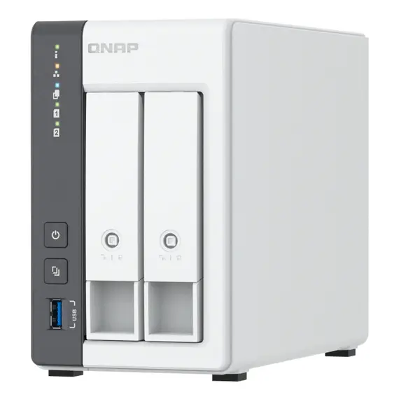 QNAP TS-216G NAS de 2 Baias com Processador ARM, 4GB RAM, portas USB e Ethernet | bluepixel.pt