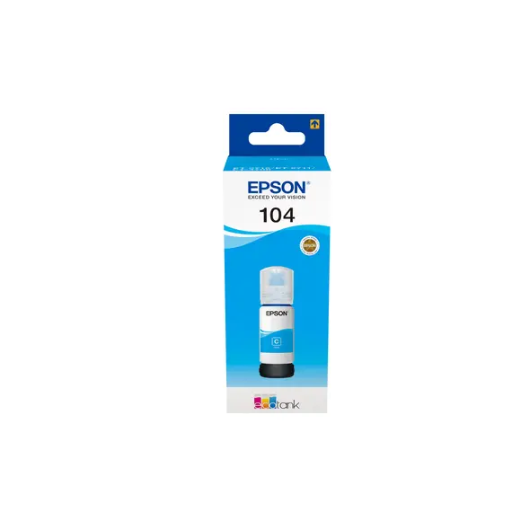 Garrafa de Tinta Cyan Epson 4LB 104 EcoTank | Compatível com Impressoras EcoTank | Loja BluePixel