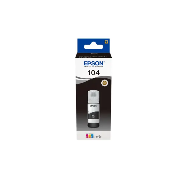 Tinta Epson EcoTank 1LB 104 Preto - Tinta de Alta Capacidade para Impressoras EcoTank | bluepixel.pt