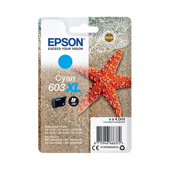 Cartucho EPSON 603XL Cyan Singlepack - Alta Qualidade e Rendimento | bluepixel.pt