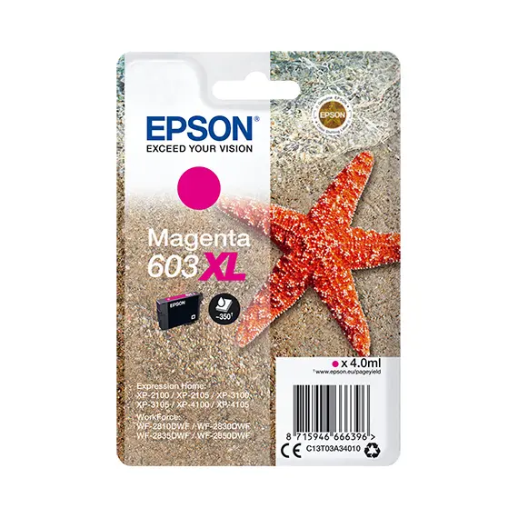 Cartucho EPSON 603XL Singlepack Magenta - Alta Capacidade para Impressoras EPSON | BluePixel.pt