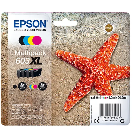 EPSON 1LB Multipack 4-colours 603XL Ink - Cartuchos de Tinta Colorida para Impressoras EPSON | bluepixel.pt