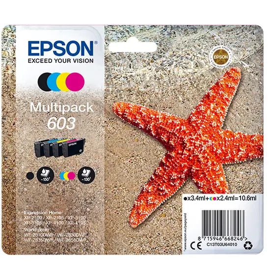 EPSON 1LB Multipack 4 Cores 603 Ink - Cartuchos de Tinta Colorida para Impressoras EPSON | BluePixel.pt