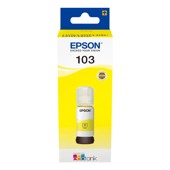 Tinta Amarela EPSON 1LB 103 EcoTank - Tinta Compatível para Impressoras EcoTank | BluePixel.pt