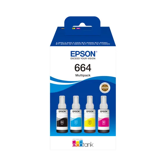Epson 1LB 664 EcoTank 4-colour Multipack - Tintas originais para impressoras Epson EcoTank