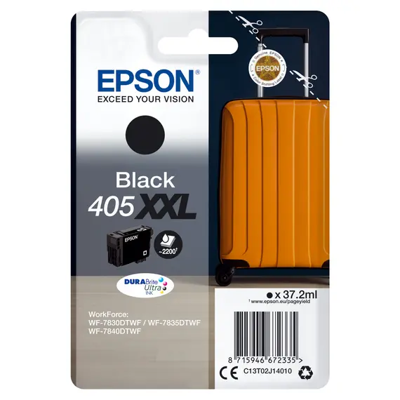 Tinteiro EPSON 4LB Singlepack Black 405XXL DURABrite Ultra para impressoras EPSON | Loja BluePixel