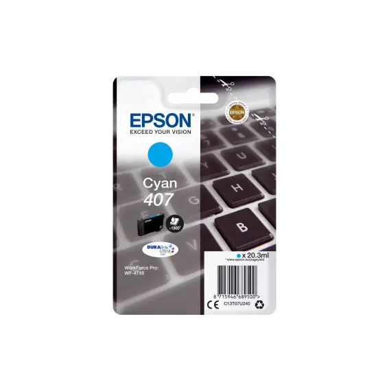 Cartucho de Tinta Cyan Epson WF-4745 Series | Compatível e de Alta Qualidade na BluePixel.pt