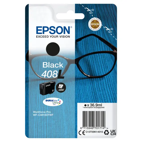 Tóner EPSON 408L Singlepack Black Durabrite Ultra | Impressão de Alta Qualidade na BluePixel
