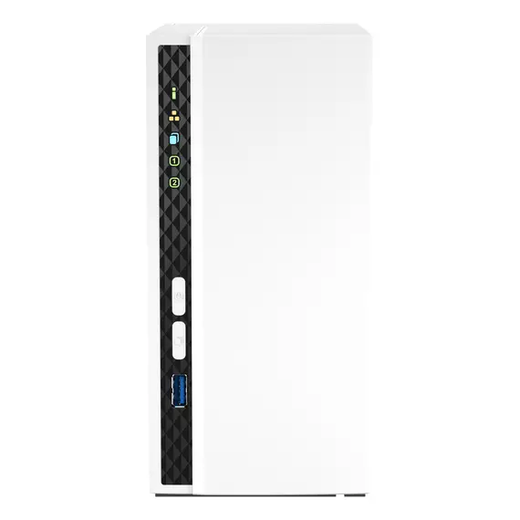 NAS QNAP 2-Bay ARM com Processador Quad-core 2.0GHz, 2GB RAM, USB - Solução de Armazenamento Eficiente | bluepixel.pt