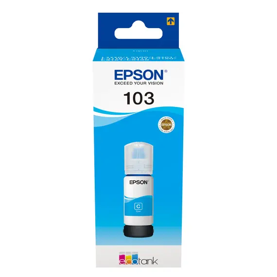 Garrafa de Tinta Cyan EPSON 4LB 103 EcoTank - Alta Capacidade e Economia | bluepixel.pt