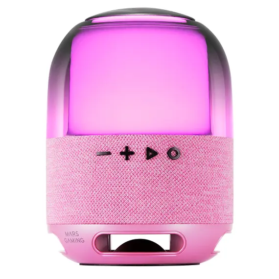 Altavoz Bluetooth MARS GAMING MS-FLOW 360 RGB Pink com 15W, Rádio FM, MicroSD e Bluetooth 5.3 | Loja BluePixel