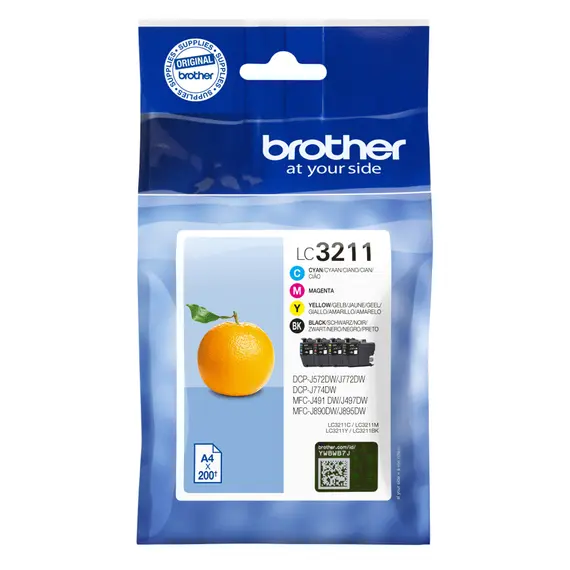 Pack de 4 Tinteiros Brother LC3211VAL para Impressoras DCPJ572 e MFCJ491/497/890/895 | BluePixel.pt