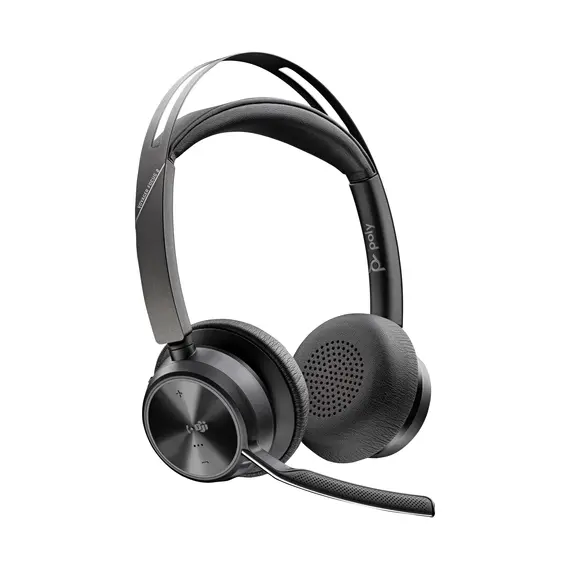 Headset HP Poly Voyager Focus 2 Microsoft Teams Certificado com USB-C, USB-A e Suporte de Carregamento | bluepixel.pt