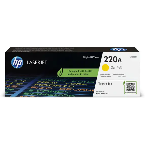 Cartucho HP 220A Yellow Original LaserJet - Impressões vibrantes e fiáveis | bluepixel.pt