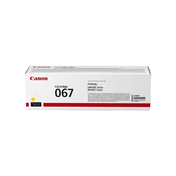 Toner CANON 067 Amarelo | Cartucho de toner compatível para impressoras Canon - BluePixel.pt