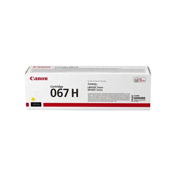 Toner Canon 067 High Yield Yellow - Cartucho de Toner de Alta Capacidade para Impressoras Canon | BluePixel.pt