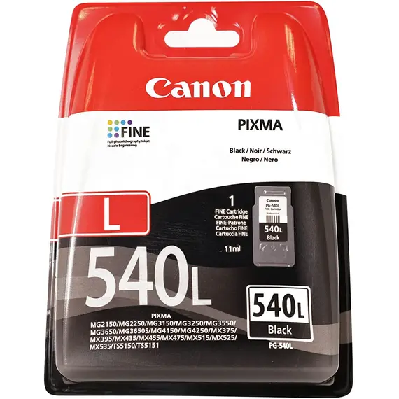 Cartucho de Tinta Preto CANON PG-540L 1LB - Compatível com Impressoras Canon | bluepixel.pt