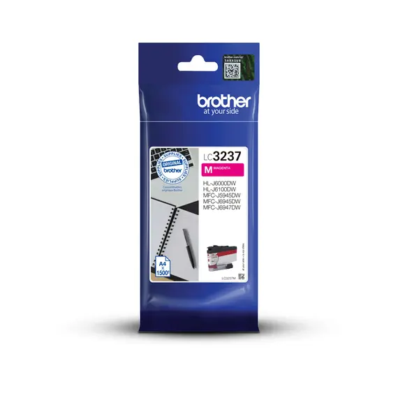 Tinta Magenta Brother LC-3237M - Cartucho de Tinta para Impressoras Brother com Capacidade para 1500 páginas | BluePixel