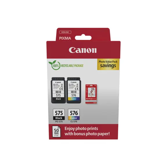 Cartucho de tinta CANON PG-575/CL-576 compatível | Impressão de alta qualidade | bluepixel.pt
