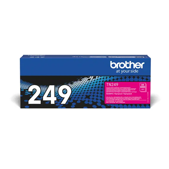 Toner Magenta BROTHER TN-249M - Cartucho de Toner para Impressoras BROTHER - Rendimento de 4.000 páginas