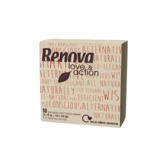 Guardanapos Reciclados Renova 33x33 2Fls - Produto Ecológico e Sustentável | bluepixel.pt