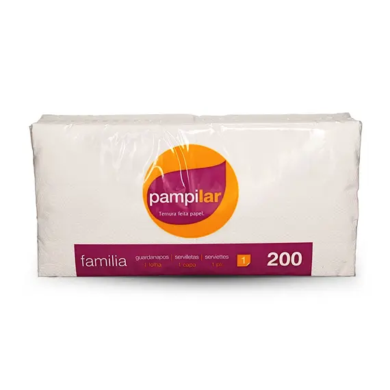 Guardanapos Brancos Pampilar 30x30cm - Pacote com 200 unidades | Loja BluePixel