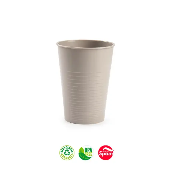 Copos de Plástico Reutilizável 360ml Bege - PF | Loja BluePixel