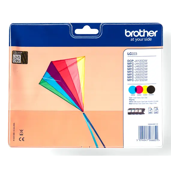 Pack de 4 Tinteiros Brother LC223VALBP para MFC-J4420DW e 4625DW | BluePixel.pt