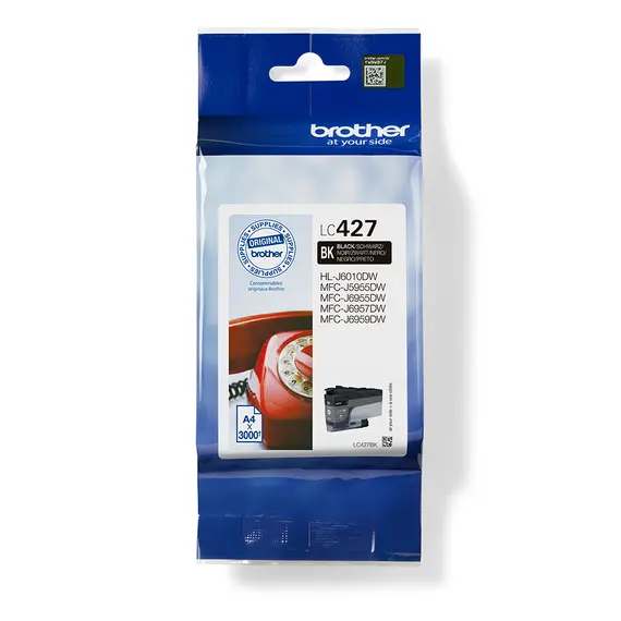Cartucho de Tinta Preto BROTHER LC427BK - Alta Capacidade para Impressões de Qualidade | bluepixel.pt