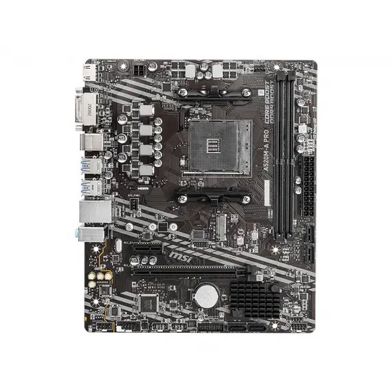 Placa-mãe MSI A520M-A PRO AM4 DDR4 M-ATX com HDMI, DVI-D e suporte para processadores AMD - Loja BluePixel
