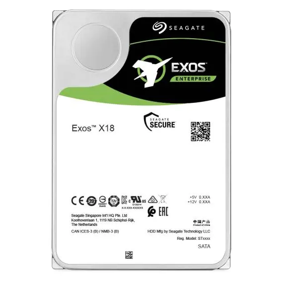 Seagate Exos X18 16TB SAS 7200rpm 256MB Cache Helium SED - Armazenamento Profissional