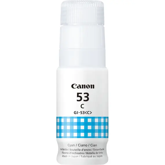 Tinta CANON GI-53 C EUR Cyan Ink Bottle - Impressão de Alta Qualidade na bluepixel.pt