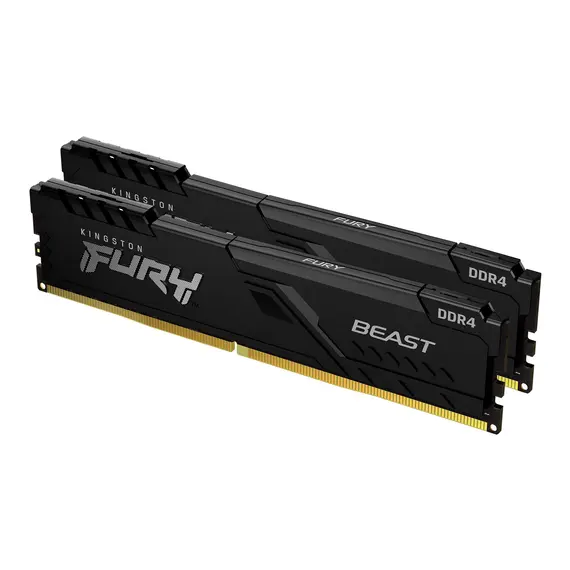 Kingston 16GB DDR4 3200MHz Fury Beast Black Kit de 2 - Memória RAM de alto desempenho