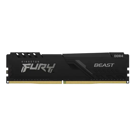 Memória Kingston 8GB DDR4 3200MHz Fury Beast Preto | Alta Performance para Gaming e Trabalho
