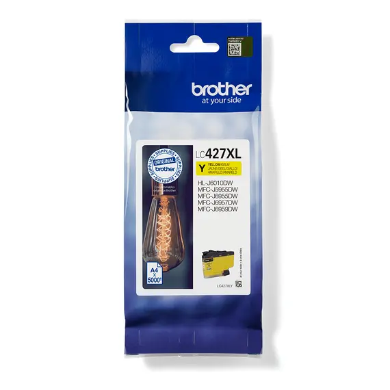 Cartucho de Tinta Amarelo BROTHER LC427XLY - Alta Capacidade para Impressoras BROTHER