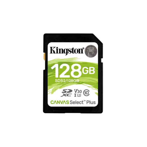 Cartão Kingston 128GB SDXC Canvas Select Plus UHS-I U3 V30 | Loja BluePixel