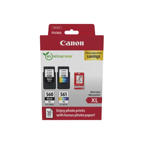 Cartucho de Tinta CANON CRG PG-560XL/CL-561XL | Alta Capacidade | Photo Value