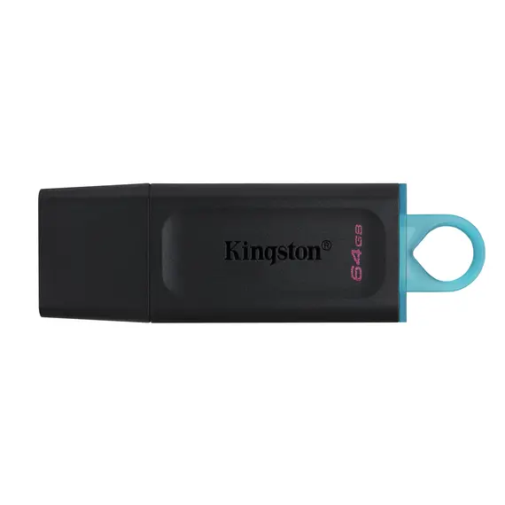Pen Kingston 64GB USB 3.2 Gen1 DataTraveler Exodia Preto | Armazenamento portátil de alta velocidade