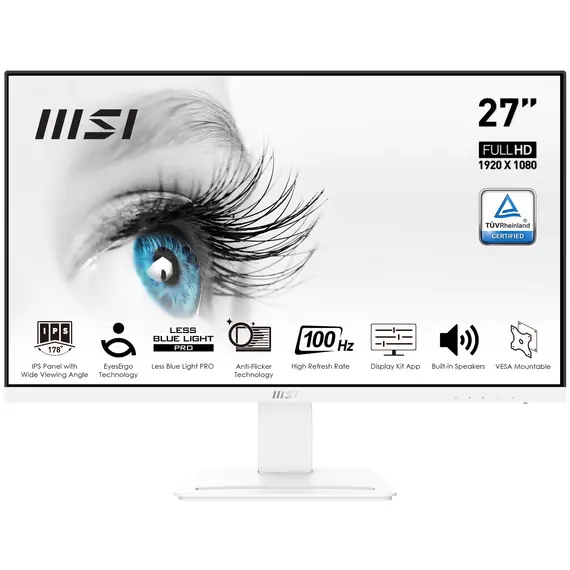 Monitor MSI PRO MP273AW 27'' IPS FHD 100Hz com Speakers - Loja BluePixel