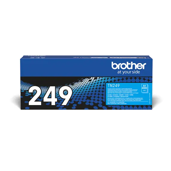 Toner Cyan BROTHER TN-249C - Cartucho de alta capacidade para impressoras BROTHER | bluepixel.pt