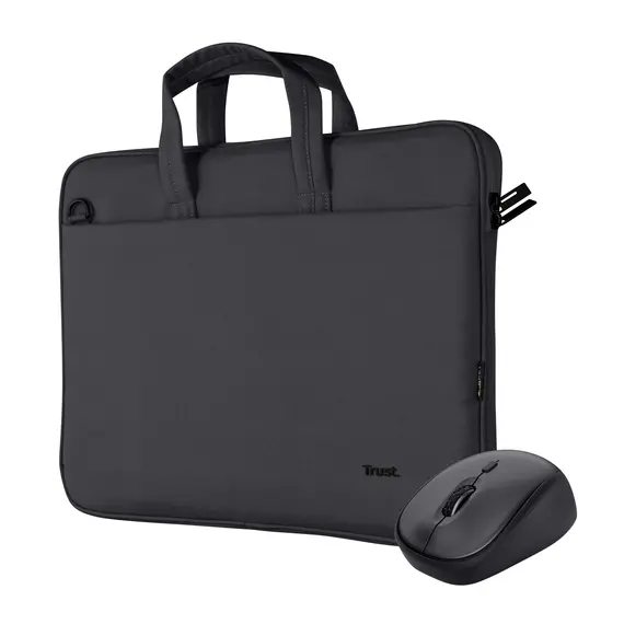 Trust Bologna Bundle Bag + Mouse Preto | Mala e Rato sem Fios de Alta Qualidade