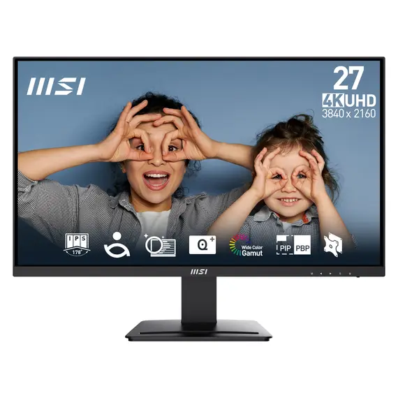 Monitor MSI PRO MP273U IPS 27'' UHD 60Hz HDR com HDMI e DisplayPort - Loja BluePixel
